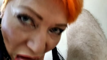 Preview 2 of Sa Blackmail Mom - I tumble in bed with my mature red fox bitch,  and from the bottom of my heart I pound her in all her holes,  including the crafty mouth))