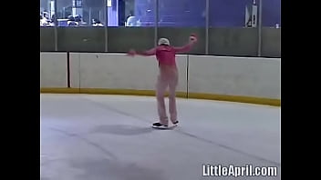 Preview 1 of Indian Town Girls Fucking Video - Little April And Her Solo Performance At The Skating Ring