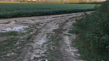 Preview 1 of Milk Sexs - Teen Boy Jerking his Big Dick using two Hands OUTDOOR / Fit Boy /hot / Cute