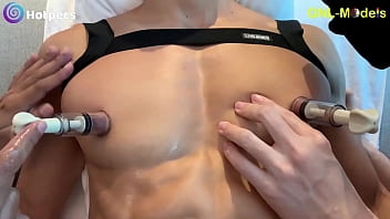 Preview 3 of Ass Sex Deutsch - Hot Asian guy getting nipple sucked and played by 2!