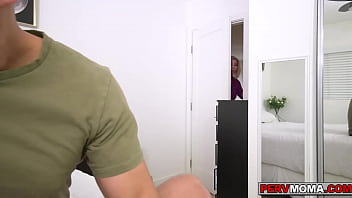 Preview 1 of Temptation On A Bed - Stepson down licking his busty stepmoms sweet milf pussy