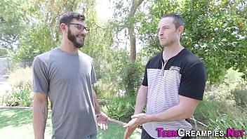 Preview 1 of Hd Mya Lane Threesome - Thin teen gets fucked and cum creampied