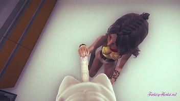 Preview 1 of Familey Seks - Disnei Raya Hentai 3D - POV Raya Handjob,  Blowjob and Fucked