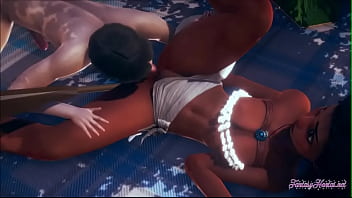 Preview 2 of B Hi - Disney Moana Hentai Cartoon 3D - Moana Cunnilingus and Fucked with creampie - Disney Princess Porn