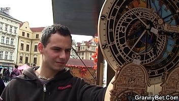 Preview 1 of Assames Xxxvideo - Young dude picks up hairy old in Prague