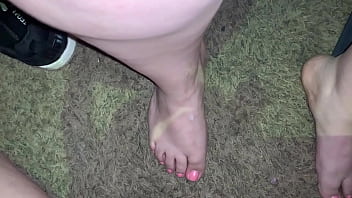 Preview 2 of Black Vs Latino - Cumshot compilation on BBW Latina feet (Cum on feet) (Pink1)