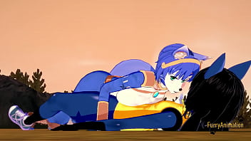 Preview 1 of Naruto Shikamaru Fuck Temari - Star Fox Pokemon Star Fox Pokemon Furry Hentai 3D Yiff- Krystal x Lucario Boobjob &amp_ Fucked with creampie in his pussy and cums in her boobs - Japanese Cartoon Manga anime porn