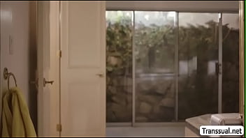 Preview 2 of Sex After Stufy - TS Khloe sucks her Neighbors hard dick