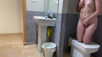 Preview 3 of African Skinny Slavv - I&#039_m masturbating in the bathroom and my stepsister comes in to look at herself in the mirror