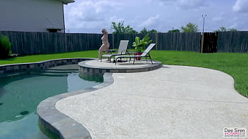 Preview 2 of Sey Xxx School Mp4 - Playing Naked in the Pool with Dildo