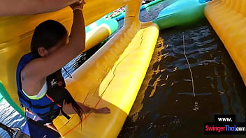 Preview 2 of Xxxtubes Only - Asian teen amateur waterpark fun and horny sex with boyfriend afterwards