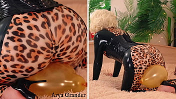Preview 2 of Muslim Mulaji Six - Sexy big ass fetish kinky MILF Arya Grander teasing in latex