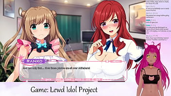 Preview 3 of Woman Watching Men Wank Dogging - VTuber LewdNeko Plays Lewd Idol Project Vol. 1 Part 5