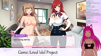 Preview 4 of Woman Watching Men Wank Dogging - VTuber LewdNeko Plays Lewd Idol Project Vol. 1 Part 5