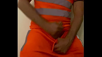 Preview 1 of Telugu Romance Andsex - high viz worker jerks off and cums