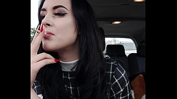 Preview 2 of Indian Touching Boobs - Hot Adams family smokes in car
