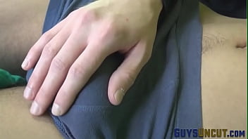 Preview 1 of Animals Dog Cats Sex - Twink rides uncut cock after licking