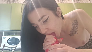 Preview 2 of Amrkan Garl - The petite girl tastes her pussy juices after riding the pink fake cock