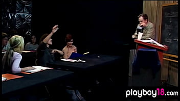 Preview 2 of Nila Nayeema - Dudes totally busted by hot babes at screenwriter seminar for adult movies