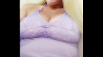 Preview 1 of Ward Xxx - Cellphone Video Of Sexy MILF Nikki In Light Lavender Lingerie Dildo Fucking Closeup