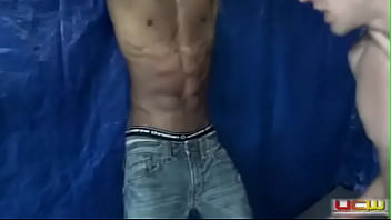 Preview 3 of Ankita Dave Sex Brother - Gut black washboard abs