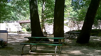 Preview 3 of Blonde Elder - Jack Off At Picnic Sites 9-2015