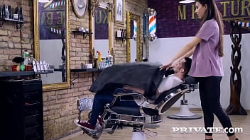 Preview 1 of Xnxx Fllu - Private.com - Sweet Stylist Anya Krey Slobbers All Over Client&#039_s Cock!