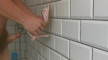 Preview 1 of Busty Dusty Catfigt - I fuck a selection of high heels while in the shower