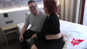 Preview 1 of Ansl Sex With Big Cock - dicke gro&szlig_busige Milf l&auml_dt sich Nerd zum ficken ins Hotel!!