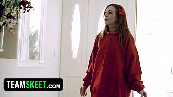 Preview 1 of In Bus Sex Xxxcom - Tiny Redhead Madi Collins Masturbates With Toothbrush