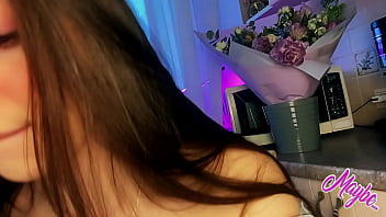 Preview 2 of Musqler Strap On Xxx Porn Vides - Beautiful Ariana sucks and fucks big dildo with anal plug