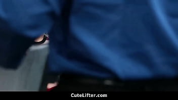 Preview 3 of Abused Pain - Boyfriend had to Watch His Girlfriend being Fucked by Mall Cop For Shoplifting