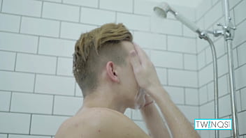 Preview 3 of New 2017 Chines Sxxxxxxxxx - Cute Young Rainbow Boy William Plays With His Long Cock In The Shower!