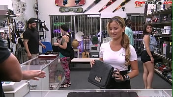 Preview 2 of Big Pornhe - Tricked pawnshop amateur doggystyled