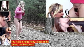 Preview 1 of Perfeck Girls - Hairy Pussy MicroPenis crossdresser! Tiny little 1 inch pindick slut!