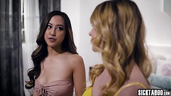 Preview 3 of Massage Anal Cry - Petite teens Alexia Anders and naughty Nikole Nash shared guy shared cock