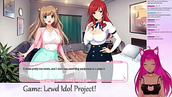 Preview 2 of Hacked Sex Tape - VTuber LewdNeko Plays Lewd Idol Project Vol. 1 Part 2