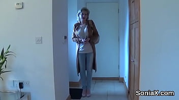 Preview 1 of Not Loud - Unfaithful british mature lady sonia exposes her heavy boobies