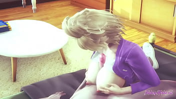 Preview 3 of China Xxxhd Video Movi - Boku No Hero Futanari Hentai 3D- Mitsuki Futanari,  boobjob and blowjob - Japanese manga anime cartoon porn