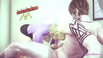 Preview 1 of China Xxxhd Video Movi - Boku No Hero Futanari Hentai 3D- Mitsuki Futanari,  boobjob and blowjob - Japanese manga anime cartoon porn