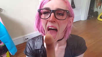 Preview 3 of Lennox Porn Com - Trans Student &#039_Briefs&#039_ sucks Tutor&#039_s Cock for Good Grades