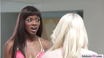 Preview 1 of Hubby Film Wife Fucking - Ebony babe facesits busty white neighbor