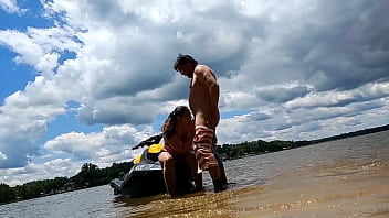 Preview 3 of Karlee Grey 720p Hd 1080p - Risky public fuck on the lake while jet skiing - Becky Tailorxxx