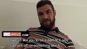 Preview 2 of Irtrtujce - Stepson spitroasted raw by boyfriend and bear step-daddy
