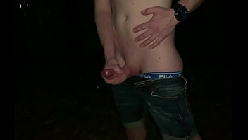 Preview 4 of Old Man Suck Pusy Yong Girl - I found myself in the forest at night and played with my penis