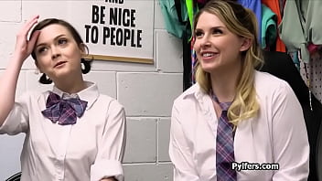 Preview 1 of Wendy Moon Deep Cum In Pussy - Coeds sharing officers dick in the small office
