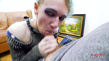 Preview 3 of Indya Hoom Xxx - Petite Exotic Coed Raven Rubs Her Twat And Gets Jizzed Sucking A Cock!