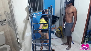 Preview 2 of Lesbian Gangbang Squirting - Handyman BBC Fucking my Asshole