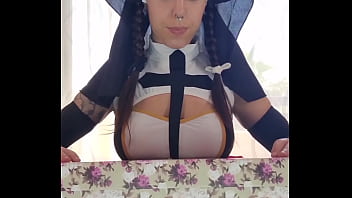 Preview 2 of Angela White In Riping Her Jeans - Devil and Nun 1