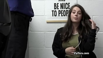Preview 1 of Dolly Little Oiled Sex - Spoiled big tit slut thief rides officers cock